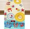 Summer Beach Swim Ring Flip Flops Seaside Themed Table Runner 13x72